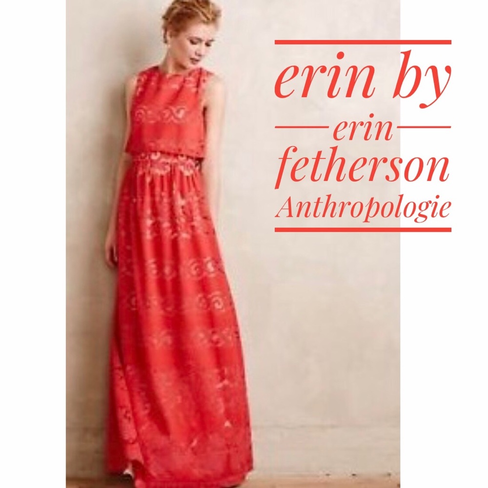 Anthropologie’s Erin Fetherston Red Maxi Dress